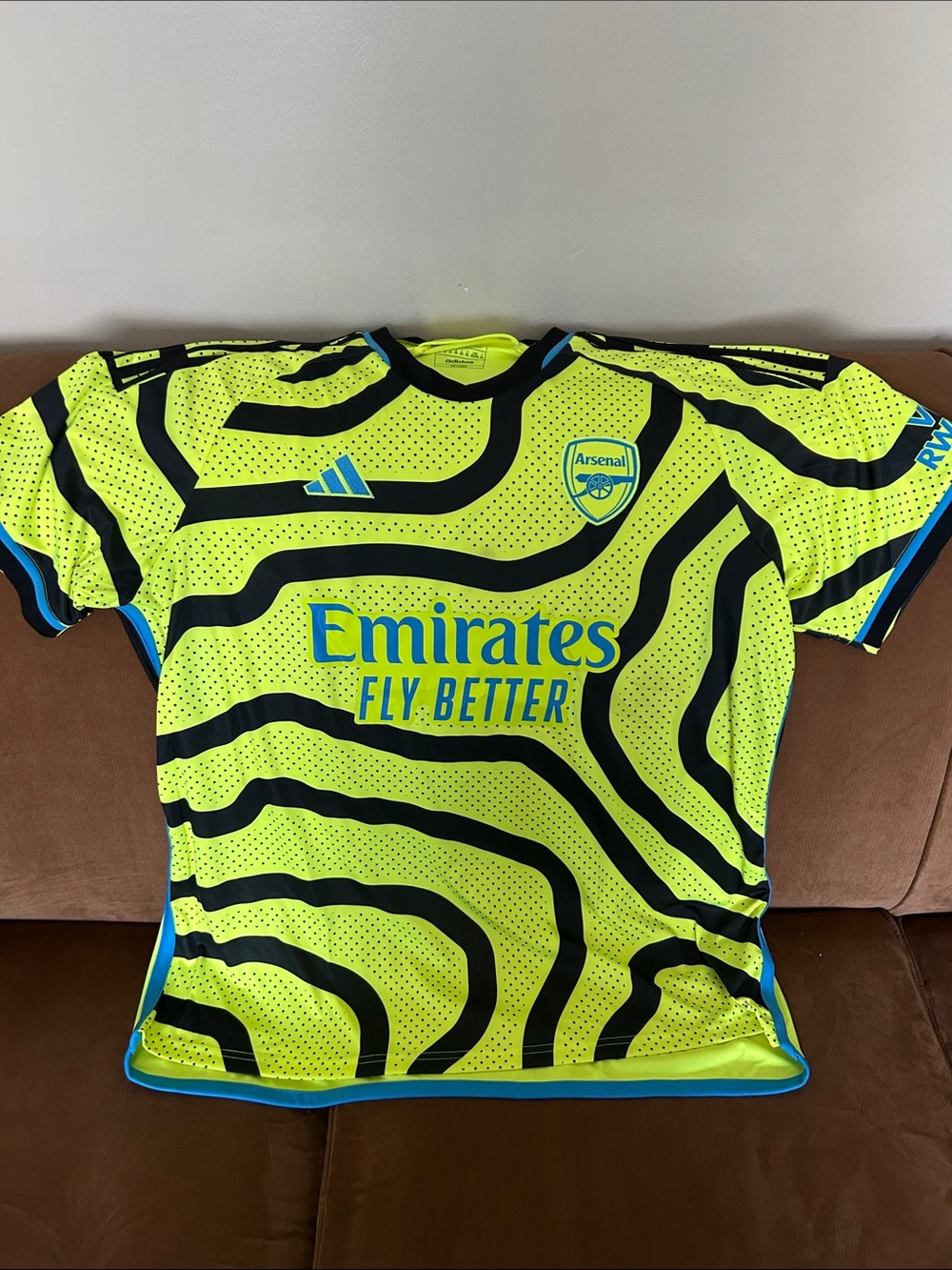 Adidas Arsenal 2023/24 Away Jersey Neon Yellow/Black Blue